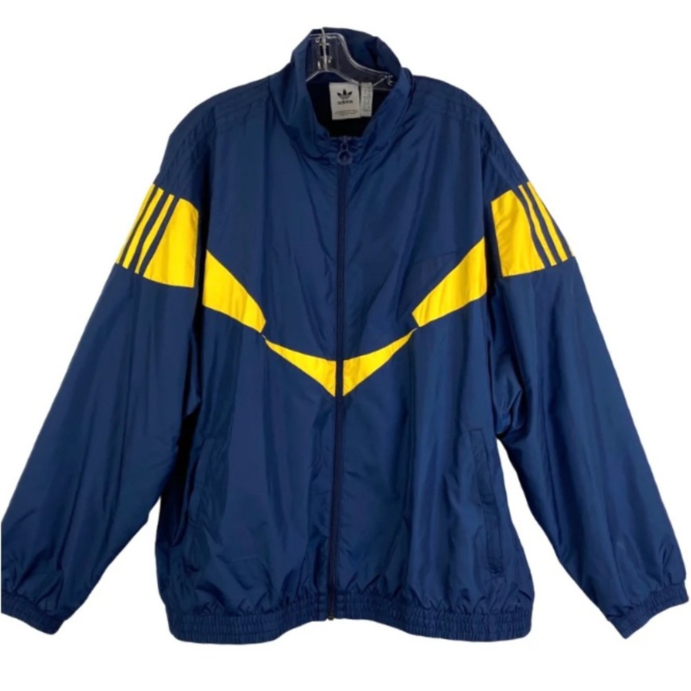 Unisex Adidas Blue and Yellow Jacket